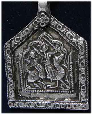 antikes Silberamulett  